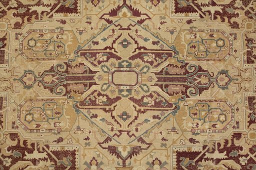 Central medallion detail of 1900s Amritsar rug from India