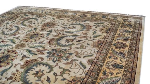 Surface texture of New Jaipur rug with natural Wool and intricate pattern