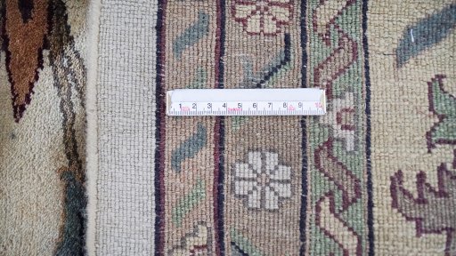 Full view of New Jaipur rug from India, 403 × 384 cm in Cream tones