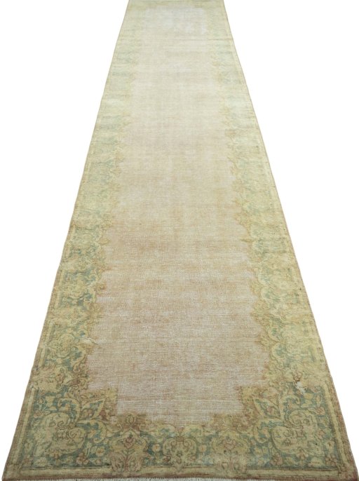 Surface texture of 1950s Vintage rug with natural Wool and intricate pattern