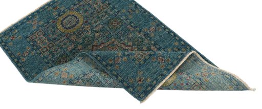 Central medallion detail of New Mamluk rug from Pakistan