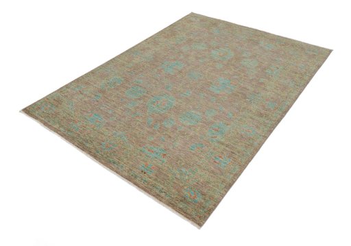 Close-up detail of New Farahan rug from Pakistan showing Wool weave