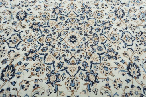 Central medallion detail of 2000s Kashan rug from Iran / Persia