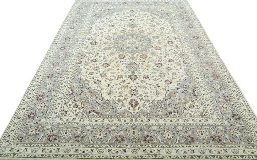 Surface texture of New Kashan rug with natural Cork and intricate pattern
