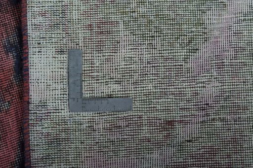 Close-up detail of 1970s Vintage rug from Pakistan showing Wool weave