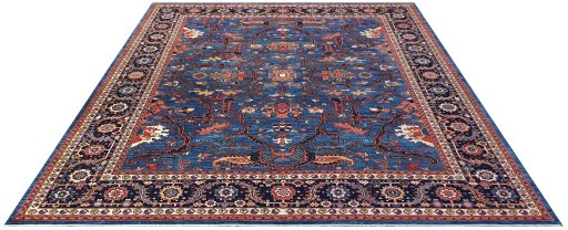Corner detail of New Farahan rug showing border pattern and Wool pile