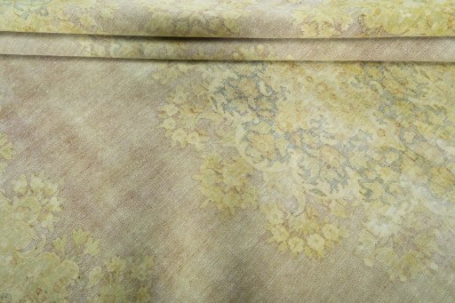 Close-up detail of 1970s Vintage rug from Pakistan showing Wool weave