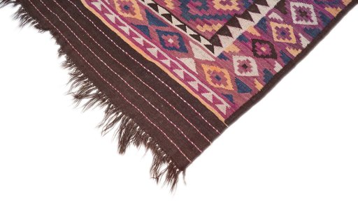 Surface texture of New Kilim Traditional rug with natural Wool and intricate pattern