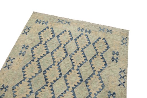 Surface texture of New Kilim Traditional rug with natural Wool and intricate pattern