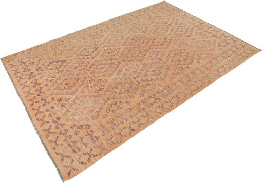 Close-up detail of New Kilim Traditional rug from Afghanistan showing Wool weave