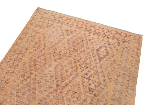 Surface texture of New Kilim Traditional rug with natural Wool and intricate pattern