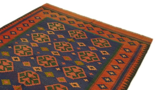 Surface texture of New Kilim Traditional rug with natural Wool and intricate pattern