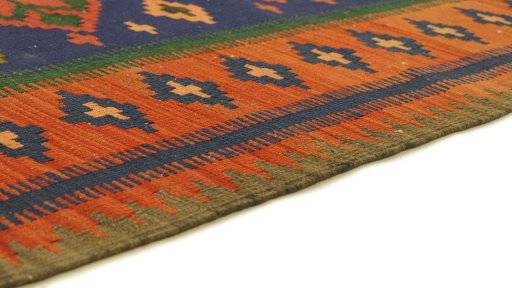 Central medallion detail of New Kilim Traditional rug from Iran / Persia
