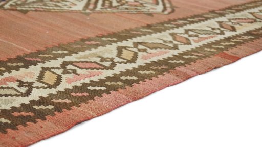 Central medallion detail of New Kilim Traditional rug from Iran / Persia