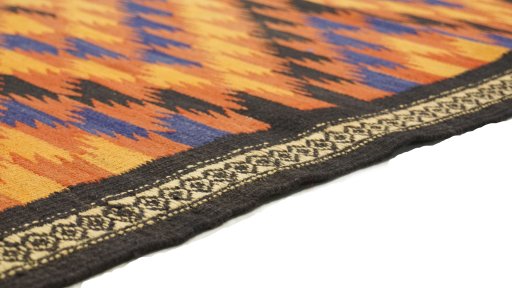 Central medallion detail of New Kilim Traditional rug from Iran / Persia