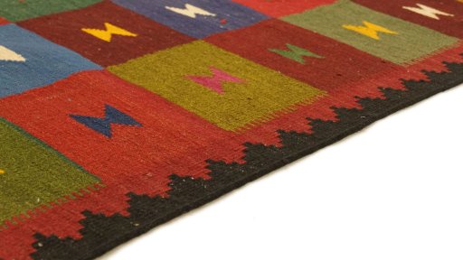 Central medallion detail of New Kilim Traditional rug from Iran / Persia