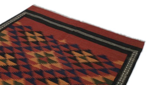 Surface texture of New Kilim Traditional rug with natural Wool and intricate pattern