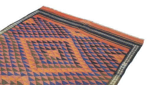 Surface texture of New Kilim Traditional rug with natural Wool and intricate pattern