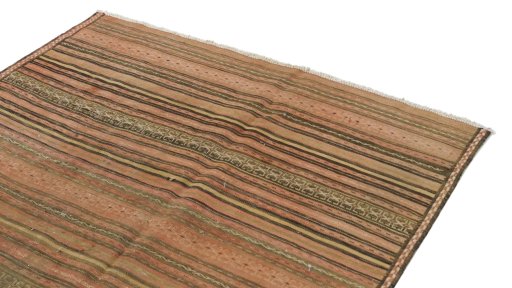 Surface texture of 1920s Kilim Traditional rug with natural Wool and intricate pattern