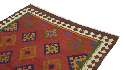 Surface texture of New Kilim Traditional rug with natural Wool and intricate pattern