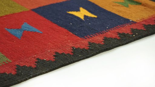 Central medallion detail of New Kilim Traditional rug from Iran / Persia