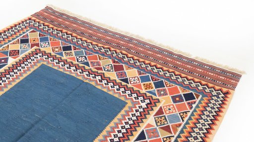 Surface texture of New Kilim Traditional rug with natural Wool and intricate pattern