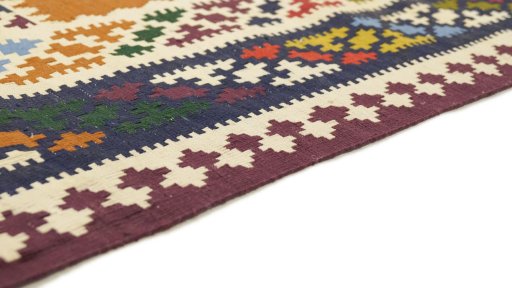 Central medallion detail of New Kilim Traditional rug from Iran / Persia