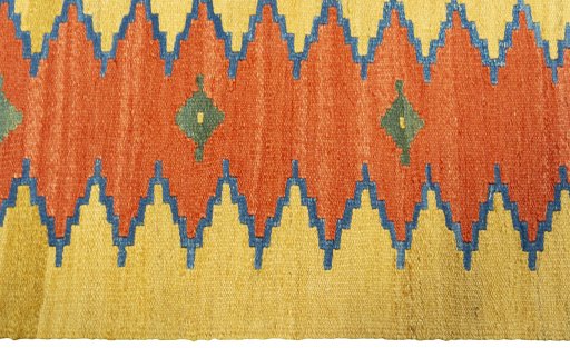 Close-up detail of New Modern Design rug from Turkey showing Wool weave