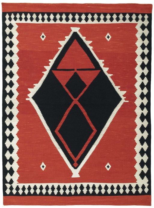 Full view of New Modern Design rug from Turkey, 171 × 126 cm in Red tones