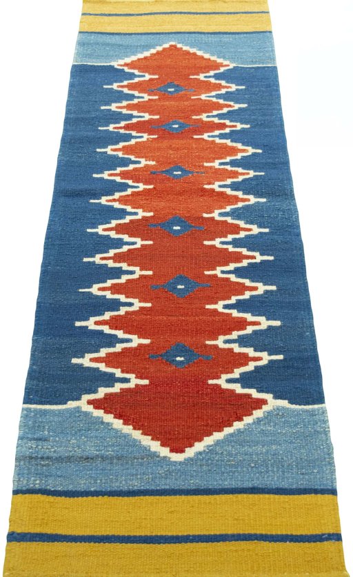 Close-up detail of New Modern Design rug from Turkey showing Wool weave