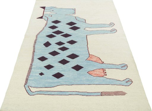 Close-up detail of New Kilim Dastan rug from Turkey showing Wool weave