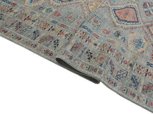 Close-up detail of New Kazak rug from Pakistan showing Wool weave
