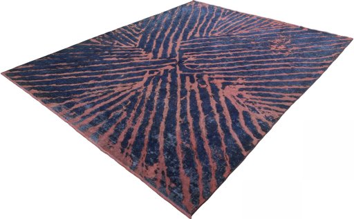 Corner detail of 1970s Vintage rug showing border pattern and Wool pile