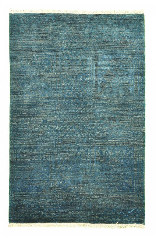 Full view of New Mahli rug from Pakistan, 96 × 64 cm in Green tones