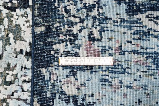 Full view of New Mahli rug from Pakistan, 300 × 245 cm in Gray tones