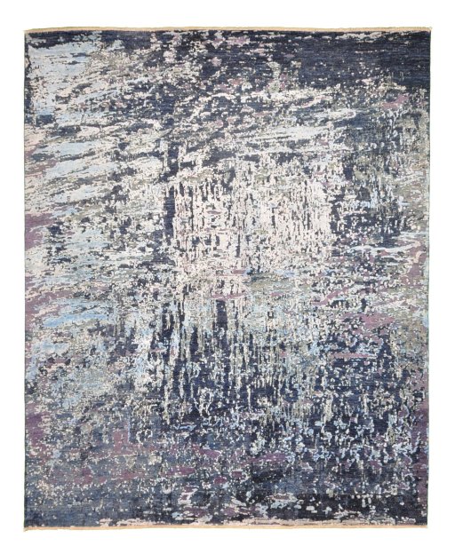 Full view of New Mahli rug from Pakistan, 300 × 245 cm in Gray tones