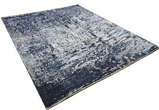 Corner detail of New Mahli rug showing border pattern and Wool pile