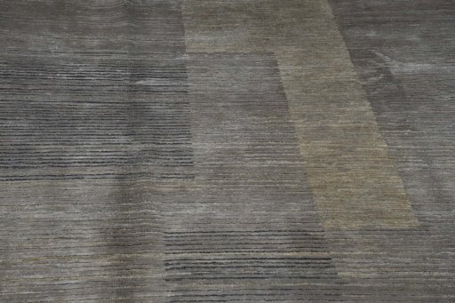 Backside of handmade New Mahli rug showing knot structure and weave density