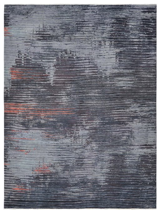 Full view of New Mahli rug from Pakistan, 365 × 271 cm in Gray tones