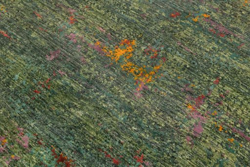 Corner detail of New Mahli rug showing border pattern and Wool pile