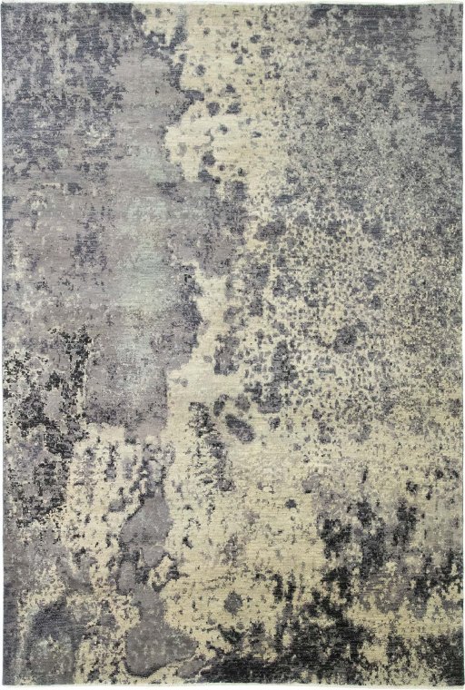 Full view of New Mahli rug from Pakistan, 247 × 168 cm in Gray tones