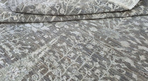 Full view of New Mahli rug from Pakistan, 284 × 242 cm in Multi Color tones