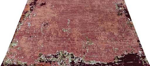 Backside of handmade New Mahli rug showing knot structure and weave density