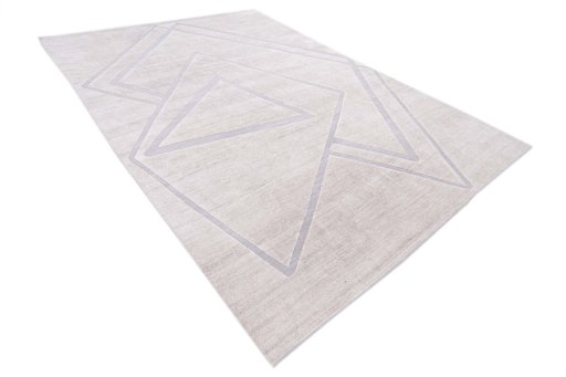 Corner detail of New Mahli rug showing border pattern and Mercesized Cotton pile