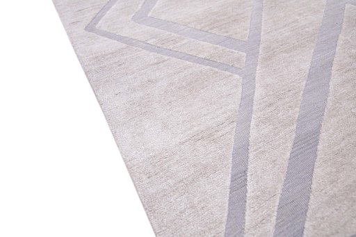 Backside of handmade New Mahli rug showing knot structure and weave density