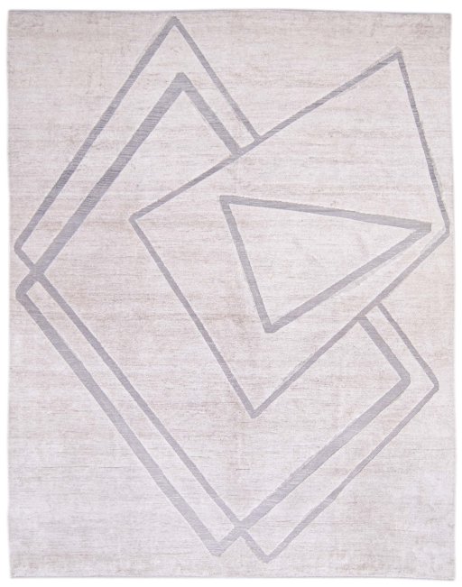 Full view of New Mahli rug from Pakistan, 312 × 250 cm in Gray tones