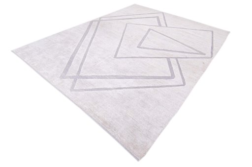 Close-up detail of New Mahli rug from Pakistan showing Mercesized Cotton weave