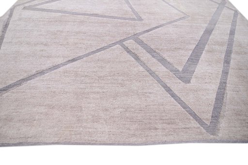 Close-up detail of New Mahli rug from Pakistan showing Mercesized Cotton weave