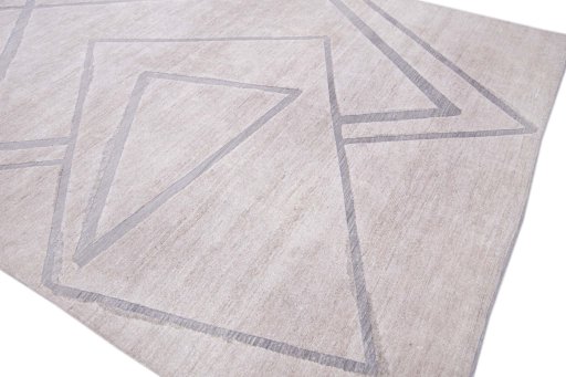 Full view of New Mahli rug from Pakistan, 312 × 250 cm in Gray tones