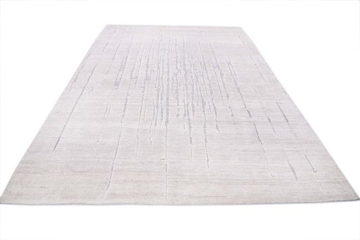 Surface texture of New Mahli rug with natural Mercesized Cotton and intricate pattern